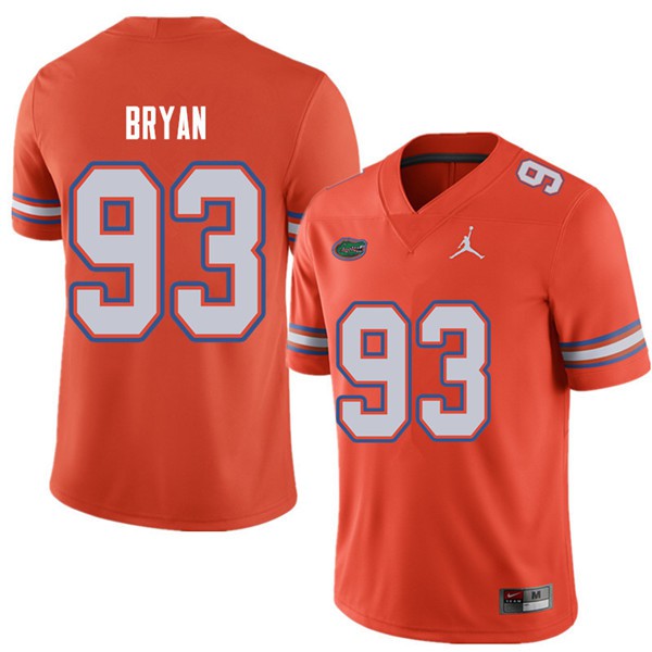Jordan Brand Men #93 Taven Bryan Florida Gators College Football Jersey Orange